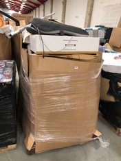 PALLET OF ASSORTED ITEMS TO INCLUDE SHARPER IMAGE BODYSCAN MASSAGE CHAIR PAD (KERBSIDE PALLET DELIVERY)