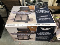 UNIFLAME 4 BURNER GAS GRILL WITH SIDE BURNER - RRP £179