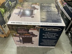 UNIFLAME 4 BURNER PROPANE GAS GRILL WITH SIDE BURNER - RRP £125