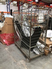 QTY OF ASSORTED CAR ITEMS / PARTS TO INCLUDE REAR BUMPER STRIP PRIMED WITH OUT PARKING (CAGE NOT INCLUDED) (KERBSIDE PALLET DELIVERY)