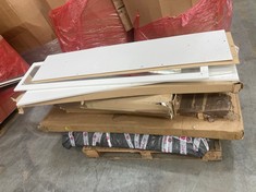 PALLET OF ASSORTED FURNITURE / PARTS TO INCLUDE CARINA 2 DOOR WARDROBE IN OAK (BOX 3/3, PART ONLY) (KERBSIDE PALLET DELIVERY)