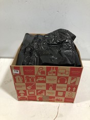 BOX OF ASSORTED HOUSEHOLD ITEMS TO INCLUDE HEAVY-DUTY BLACK BIN BAGS