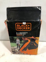 BLACK+DECKER 3-IN-1 BACKPACK BLOWER VAC