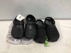 3 X ASSORTED ADULTS SHOES TO INCLUDE CROCS YUKON VISTA II MEN'S CLOG - BLACK - SIZE UK 8