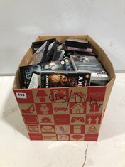 BOX OF ASSORTED CD'S/DVD'S TO INCLUDE BRIDE OF CHUCKY DVD(18+ PROOF OF ID)