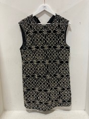 ALLSAINTS ALL ILIA EMB DRESS IN BLACK - UK 8 / XS - RRP £499