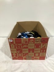 BOX OF ASSORTED SOCKS / UNDERWEAR TO INCLUDE ADIDAS 3 PACK OF SOCKS IN WHITE - UK 8.5-10