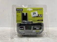 RYOBI ONE PLUS 18V LITHIUM BATTERY