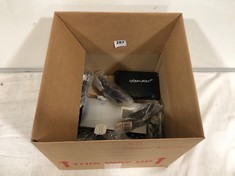 BOX OF ASSORTED ITEMS TO INCLUDE SUNGLASSES - SILVER SMOKE