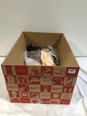 BOX OF ASSORTED ITEMS TO INCLUDE DANCEYOU BALLET TIGHTS IN BLACK SIZE M PACK OF 2