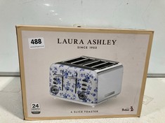 LAURA ASHLEY 4-SLICE TOASTER - CHINA ROSE / WHITE