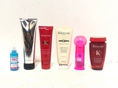 BOX OF ASSORTED BEAUTY PRODUCTS TO INCLUDE KERASTASE FONDANT DENSITE