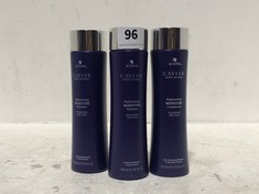 3 X ALTERNA CAVIAR ANTI AGING REPLENISHING MOISTURE SHAMPOO AND CONDITIONER - TOTAL RRP £120