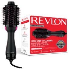 QTY OF ITEMS TO INLCUDE X3 ASSORTED ITEMS TO INCLUDE REVLON ONE-STEP HAIR DRYER AND VOLUMISER FOR MID TO LONG HAIR (ONE-STEP, 2-IN-1 STYLING TOOL, IONIC AND CERAMIC TECHNOLOGY, UNIQUE OVAL DESIGN) RV