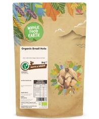 5 X WHOLEFOOD EARTH ORGANIC BRAZIL NUTS – 2 KG | RAW | GMO FREE | VEGAN | SOURCE OF FIBRE | CERTIFIED ORGANIC.