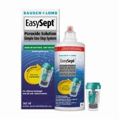 QTY OF ITEMS TO INLCUDE APPROX X30 ASSORTED CLEANING ITEMS TO INCLUDE EASYSEPT PEROXIDE SOLUTION, 360ML - CONTACT LENS SOLUTION WITH A SIMPLE ONE STEP SYSTEM FOR DISINFECTION OF SOFT CONTACT LENSES,