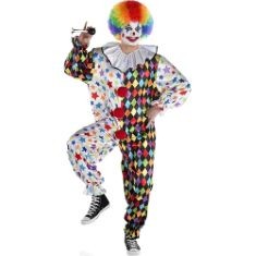 QTY OF ITEMS TO INLCUDE X12 ASSORTED FANCY DRESS ITEMS TO INCLUDE AMSCAN 8408538 CIRCUS FRIENDLY CLOWN - XXL | MULTICOLOR | 1 PC. JUMPSUIT, AMSCAN 8408528 CHARCUTERIE | MULTICOLOR | 1 PC. COSTUME.