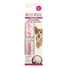 APPROX X25 KITTY CAPS NAIL CAPS FOR CATS, 1 SET | SAFE, STYLISH & HUMANE ALTERNATIVE TO DECLAWING STOPS SNAGS & SCRATCHES, LARGE (13 LBS OR MORE), SINGLE SET TURQUOISE/GREY, BLACK/HOT PINK/PURPLE OR