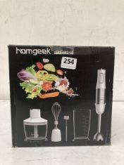 4 X HOMEGEEK HAND BLENDER .