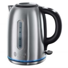 6 X RUSSELL HOBBS BRUSHED STAINLESS STEEL ELECTRIC 1.7L CORDLESS KETTLE (QUIET & FAST BOIL 3KW, REMOVABLE WASHABLE ANTI-SCALE FILTER, PUSH BUTTON LID, PERFECT POUR SPOUT) 20460.