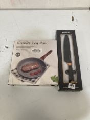 X4 ASSORTED ITEMS TO INCLUDE GRANITE FRY PAN.