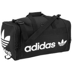 6 X ADIDAS ORIGINALS SANTIAGO DUFFEL BAG, BLACK/WHITE, ONE SIZE, SANTIAGO DUFFEL BAG.