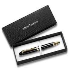 MANN EGERTON LUXURY PEN GOLD BLACK RRP £70.