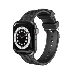 154 X FABSTRAP COMPATIBLE WITH APPLE WATCH STRAP 38MM 40MM 41MM, SPORT BAND REPLACEMENT STRAPS COMPATIBLE WITH APPLE WATCH SERIES 7 6 5 4 3 2 1 SE (BLACK), GB-TW-H-S1.