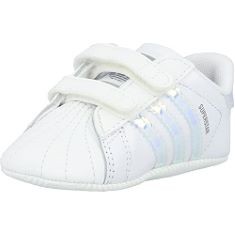 QTY OF ITEMS TO INLCUDE 2 X ADIDAS UNISEX KIDS SUPERSTAR CRIB GYMNASTICS SHOES, WHITE FTWR WHITE FTWR WHITE CORE BLACK FTWR WHITE FTWR WHITE CORE BLACK, 1 UK CHILD, ADIDAS UNISEX KIDS SUPERSTAR CRIB