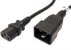 APPROX X40 PREMIUMCORD CABLE FOR POWER SUPPLY 230V 10A 1M, PLUG IEC 320 C13 - IEC 320 C20.