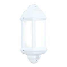 QTY OF ITEMS TO INLCUDE X6 ASSORTED HOME ITEMS TO INCLUDE NATIONAL LIGHTING HALBURY LED OUTDOOR 7W OUTDOOR GARDEN LED WHITE HALF WALL LANTERN PIR MOTION SENSOR PRESENCE DETECTOR IP44 RATED, SLEEPDOWN