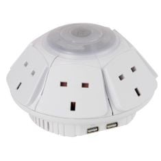 QTY OF ITEMS TO INLCUDE APPROX 15 X ASSORTED ITEMS TO INCLUDE SLX EXTENSION LEAD WITH USB SLOTS, 1M, MULTI USB PLUG, SURGE PROTECTED, 6 X UK PLUG SOCKETS, 2 X USB SOCKETS, PHONE & TABLET CHARGING HOM