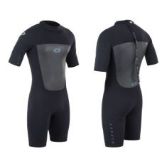 QTY OF ITEMS TO INLCUDE 2 X WETSUITS TO INCLUDE OSPREY MEN'S SHORTY 3 MM SUMMER WETSUIT, ADULT SHORT SLEEVE NEOPRENE SURFING DIVING WETSUIT, ORIGIN, MULTIPLE COLOURS, BLACK, M, O’NEIL WETSUIT IN SIZE