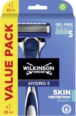 6 X ASSORTED SHAVING ITEMS TO INCLUDE WILKINSON SWORD HYDRO5 SKIN PROTECTION REGULAR RAZOR, 1 HANDLE & 13 BLADE REFILLS.