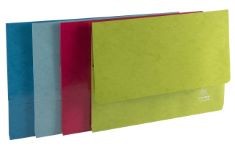 8 X EXACOMPTA 1928 LAMINATED DOCUMENT WALLETS ASSORTED COLOURS PACK 25.