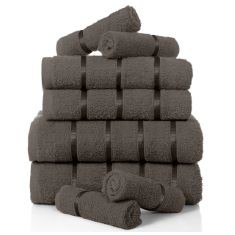 GC GAVENO CAVAILIA 8 PIECE TOWEL BALE SET - EGYPTIAN COTTON | FACE TOWEL | HAND TOWEL | BATH TOWEL | - QUICK DRY & HIGHLY ABSORBENT TOWELS DARK GREY - WASHABLE TOWELS FOR BATHROOM.