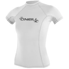 ASSORTED SWIMWEAR TO INCLUDE O'NEILL WOMENS BASIC SKINS SHORT SLEEVE SUN SHIRT RASH VEST, WHITE, S EU.