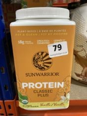 8 X SUNWARRIOR PROTEIN CLASSIC PLUS VANILLA FLAVOUR 750G.