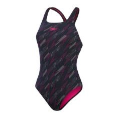 QTY OF ITEMS TO INLCUDE X19 ASSORTED SPEEDO’S TO INCLUDE SPEEDO WOMEN'S HYPERBOOM ALLOVER MEDALIST SWIMSUIT |QUICK DRYING | FITNESS | CHLORINE RESISTANT , BLACK/ELECTRIC PINK/USA CHARCOAL, 40, SPEEDO