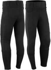 3 X BIKERS GEAR AUSTRALIA WOMEN'S KL901-12 LADIES KEVLAR LINED PROTECTIVE MOTORCYCLE LEGGINGS WITH REMOVABLE CE ARMOUR, BLACK, 12 UK.