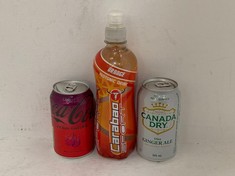 QTY OF ASSORTED CONSUMABLES TO INCLUDE CARABAO SPORT ORANGE 500ML - BBE 10 / 24 (COLLECTION ONLY)