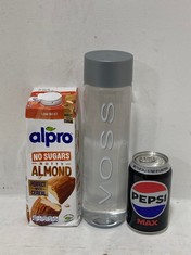 CAGE OF ASSORTED SOFT DRINKS TO INCLUDE VOSS 800ML STILL WATER - BBE 01 / 26 (CAGE NOT INCLUDED) (COLLECTION ONLY)