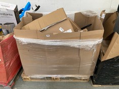 PALLET OF ASSORTED ITEMS TO INCLUDE ESSENTIAL SPRAY MOP & 3 REFILLS (KERBSIDE PALLET DELIVERY)