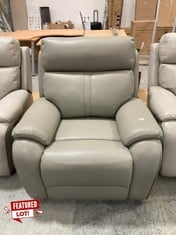 LA-Z-BOY WINCHESTER POWER RECLINER ARMCHAIR IN GRAPHITE LEATHER - RRP Â£969