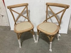 CAFE CHAIR NATURAL LINEN 470X560X880MM (2PK) MODEL NO. 229852 - RRP Â£475