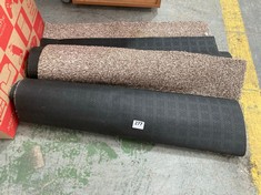 2 X JOHN LEWIS ROLED RUG IN MIXED BROWN APPROX 75CM