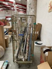 CAGE OF ASSORTED JOHN LEWIS ITEMS TO INCLUDE JOHN LEWIS BLACK OUT ROMAN BLIND IN COLOURFUL PRINT 150 X 140CM (CAGE NOT INCLUDED) (KERBSIDE PALLET DELIVERY)