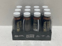 QUANITITY OF 8 X 330ML HIGH PROTEIN SHAKE IN CHOCOLATE / STRAWBERRY - BBE 12 / 24 (COLLECTION ONLY)