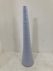 4 X STONE THE CROWS EX.LARGE STEM VASE - PASTEL BLUE - (H) 60 X (W) 15 X (D) 15 CM