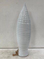 4 X STONE THE CROWS MEDIUM WALL STEM VASE - WHITE - HEIGHT 61CMS - TOTAL RRP £60